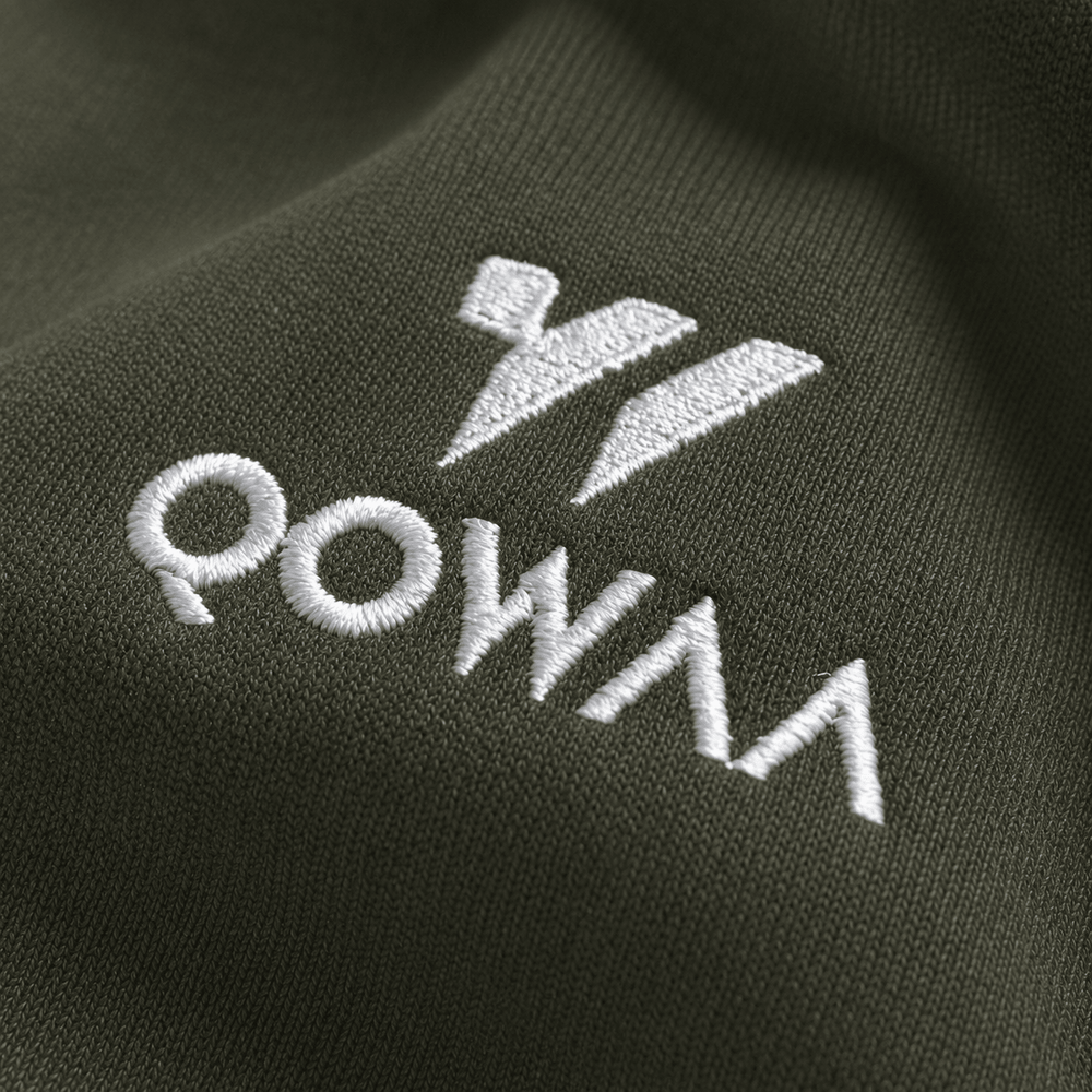 Pantacourt vert kaki, broderie logo